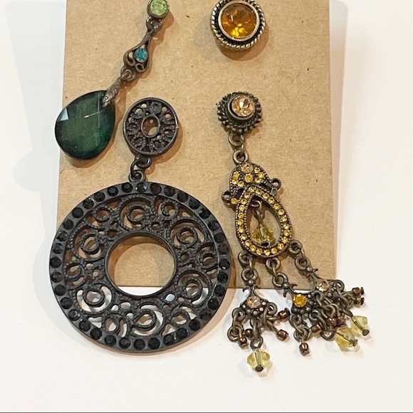 Vintage Boho Mismatch Earrings - Picture 1 of 8